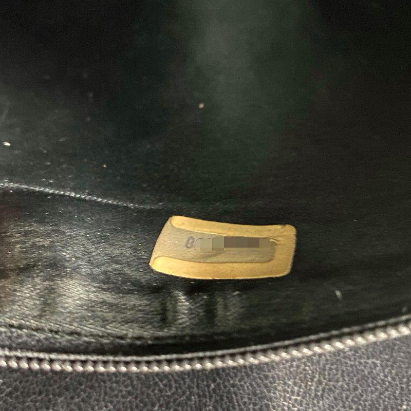 △ Chanel 香奈兒 Black Lambskin Gold Tone Metal Vintage Fringe Chain Shoulder Bag No.0 黑色小羊皮金色金屬鎖鏈肩背袋No.0 - 257023821-22