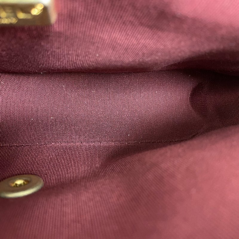 △ Chanel 香奈兒 Wine Red Lambskin Gold Tone Metal Rock The Corner Single Flap Shoulder Bag No.25 酒紅色小羊皮金色金屬鎖鏈肩背袋No.25 - 257023857-16