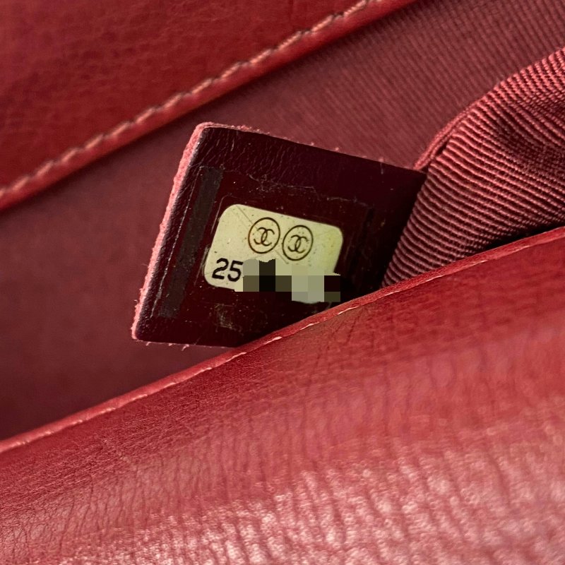 △ Chanel 香奈兒 Wine Red Lambskin Gold Tone Metal Rock The Corner Single Flap Shoulder Bag No.25 酒紅色小羊皮金色金屬鎖鏈肩背袋No.25 - 257023857-21