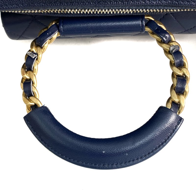 △ Chanel 香奈兒 Navy Caviar Skin Gold Tone Metal Chain 2 Way Bag AS1359 No.29 深藍色粒紋小牛皮金色金屬鎖鏈兩用袋No.29 - 257023023-11