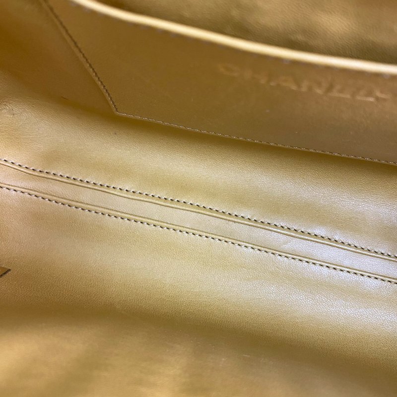 △ Chanel 香奈兒 Curry Yellow Raffia Gold Tone Metal Wicker Chain Shoulder Bag No.6 咖喱黃色拉菲草金色金屬鎖鏈肩背袋No.6 - 257022415-22