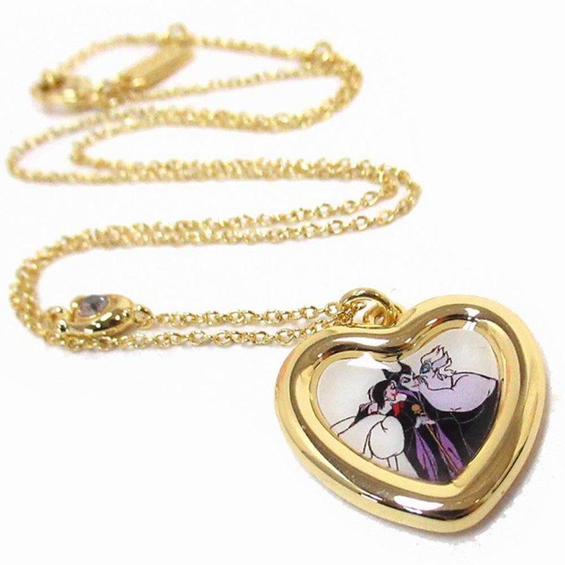 【COACH】迪士尼聯名款反派組愛心造型金屬項鍊-0