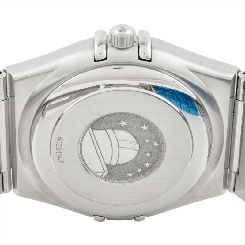 歐米茄星座系列日期顯示自動腕錶，銀色錶盤，不鏽鋼錶殼，男士款-4