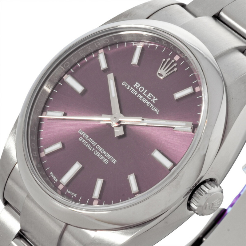 勞力士蠔式恆動34自動腕錶，114200，紫色錶盤，不鏽鋼，男款-7