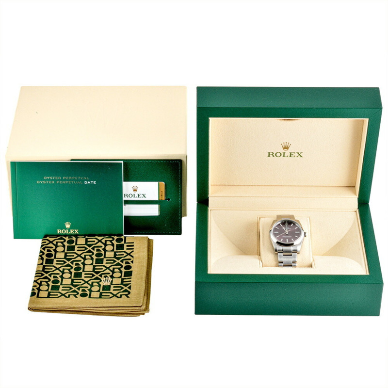 勞力士蠔式恆動34自動腕錶，114200，紫色錶盤，不鏽鋼，男款-8