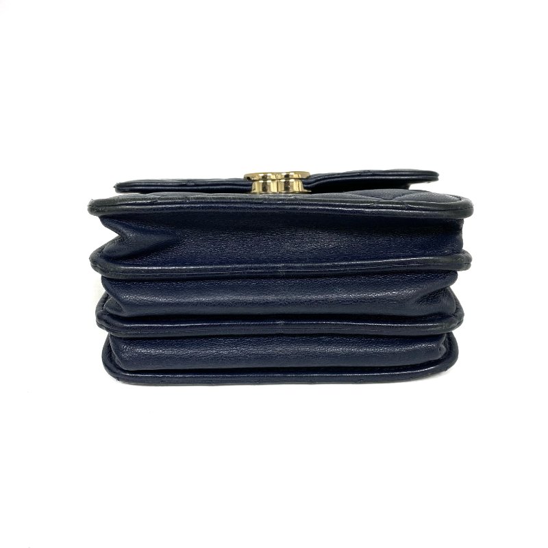 △ Chanel 香奈兒 Navy Lambskin Gold Tone Metal Chain 2Way Bag AP2845 深藍色小羊皮金色金屬鏈條兩用袋 AP2845 -257023335-9