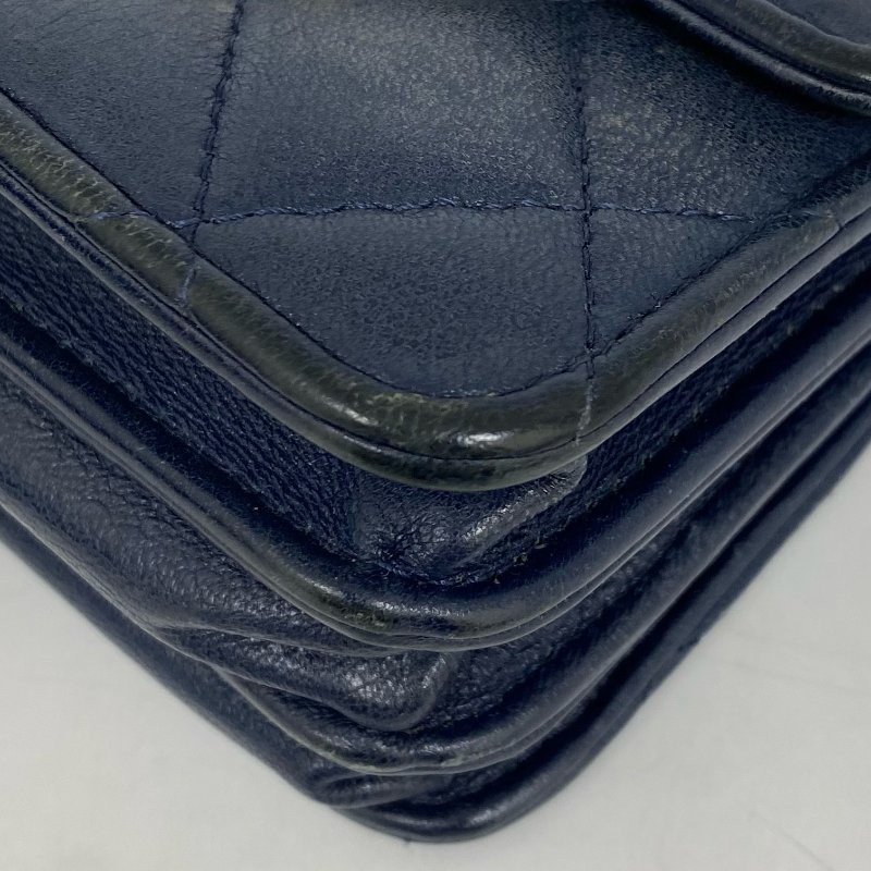 △ Chanel 香奈兒 Navy Lambskin Gold Tone Metal Chain 2Way Bag AP2845 深藍色小羊皮金色金屬鏈條兩用袋 AP2845 -257023335-10