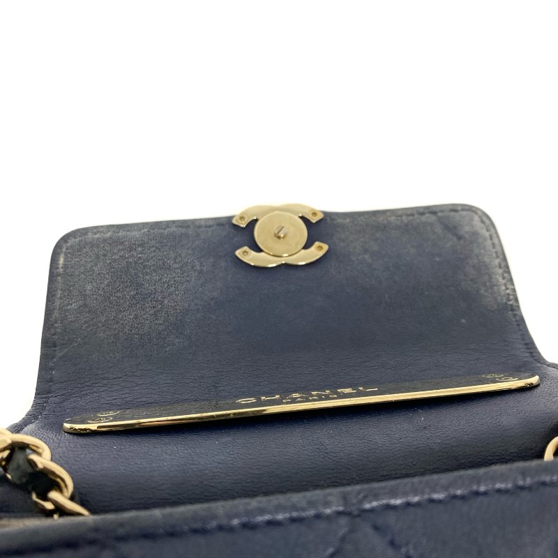 △ Chanel 香奈兒 Navy Lambskin Gold Tone Metal Chain 2Way Bag AP2845 深藍色小羊皮金色金屬鏈條兩用袋 AP2845 -257023335-18