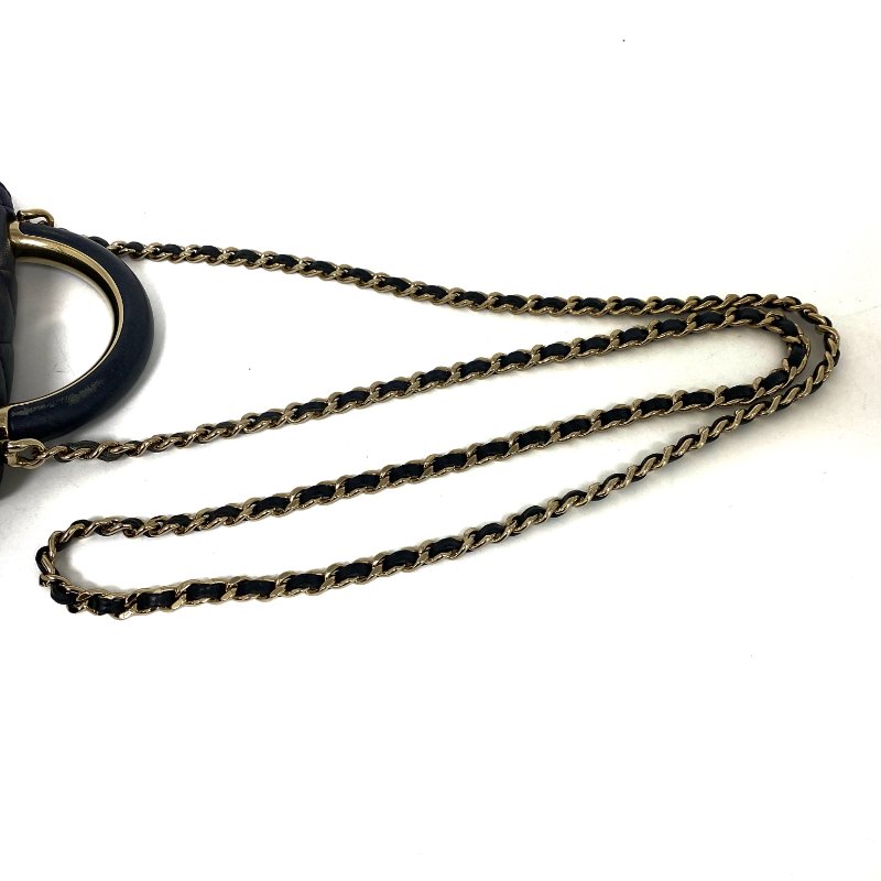 △ Chanel 香奈兒 Navy Lambskin Gold Tone Metal Chain 2Way Bag AP2845 深藍色小羊皮金色金屬鏈條兩用袋 AP2845 -257023335-22
