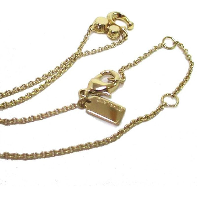 【COACH】C字水鑽項鍊-金色-3