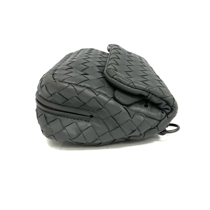 ☆ Bottega Veneta 寶緹嘉 Gray Lambskin Chain Shoulder Bag 灰色小羊皮鏈條肩背袋 - 257023789-3