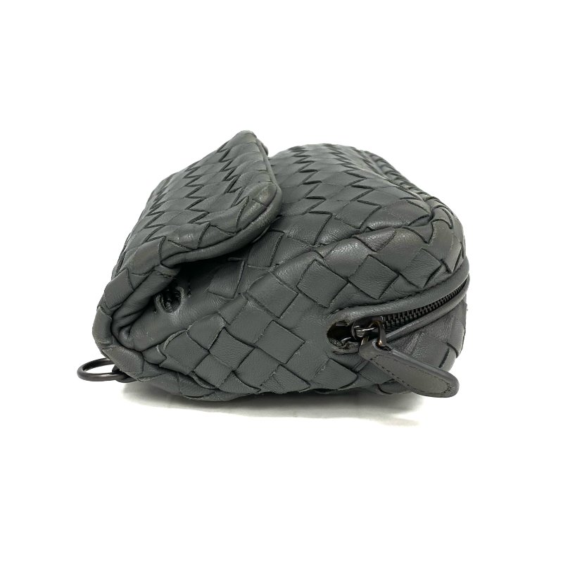 ☆ Bottega Veneta 寶緹嘉 Gray Lambskin Chain Shoulder Bag 灰色小羊皮鏈條肩背袋 - 257023789-4