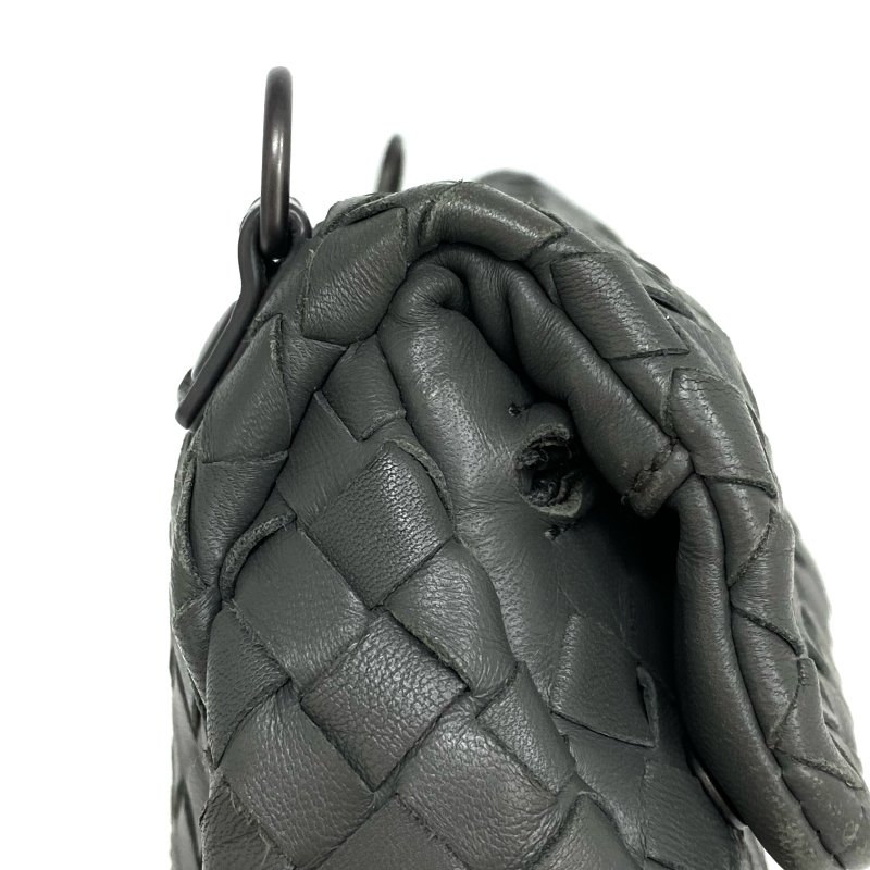 ☆ Bottega Veneta 寶緹嘉 Gray Lambskin Chain Shoulder Bag 灰色小羊皮鏈條肩背袋 - 257023789-7