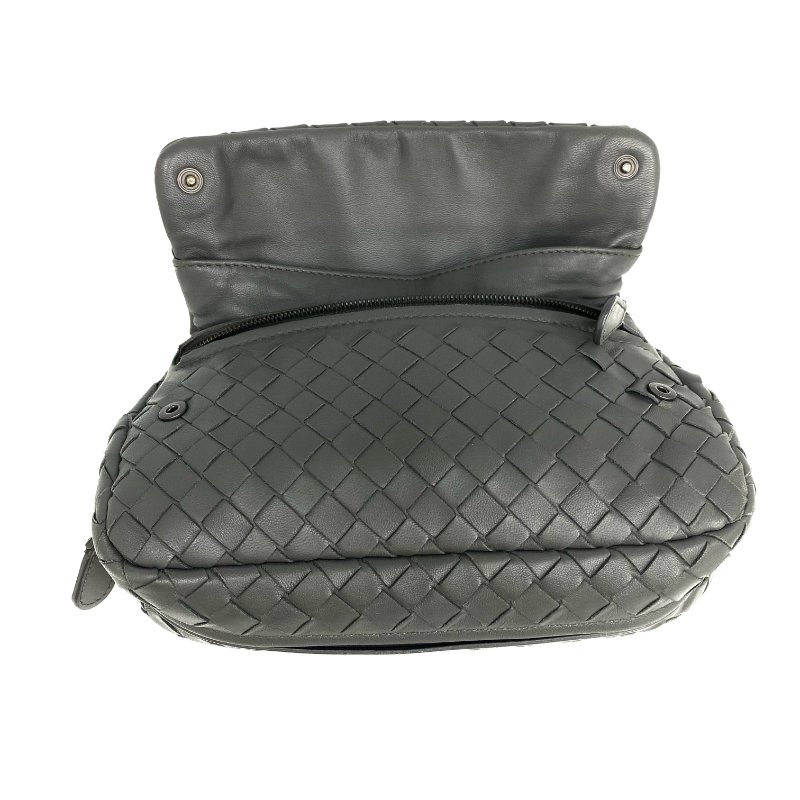 ☆ Bottega Veneta 寶緹嘉 Gray Lambskin Chain Shoulder Bag 灰色小羊皮鏈條肩背袋 - 257023789-13