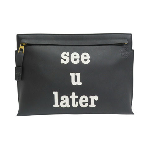 黑色 牛皮 手拿包【LOEWE 羅威】