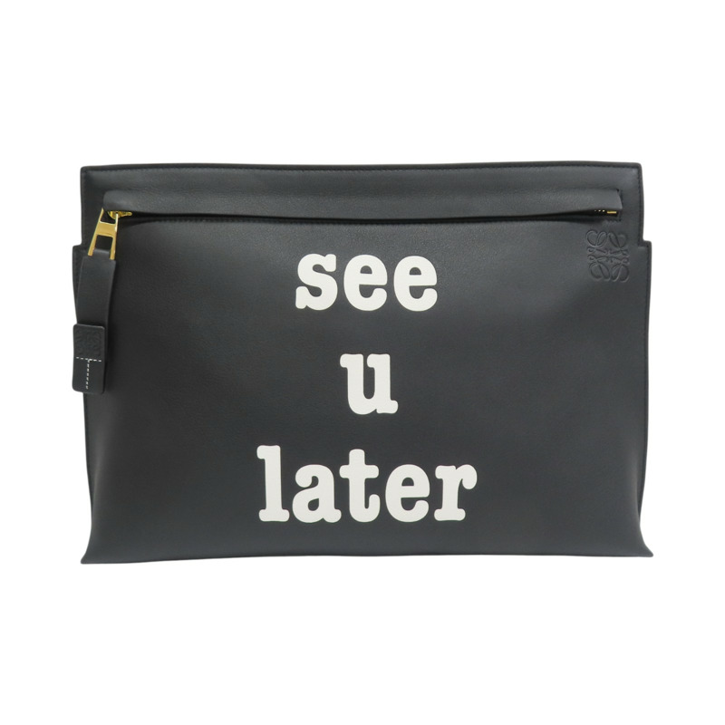 黑色 牛皮 手拿包【LOEWE 羅威】-0