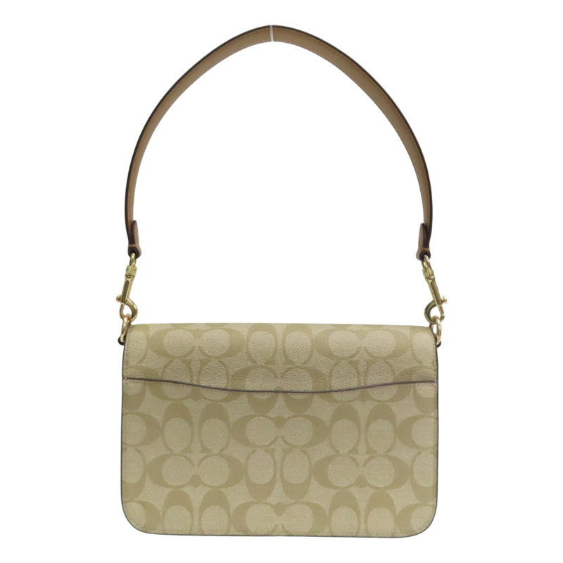 卡其色 帆布 牛皮 Brynn Flap Crossbody 肩背包 CA529【COACH 寇馳】 CA529-1