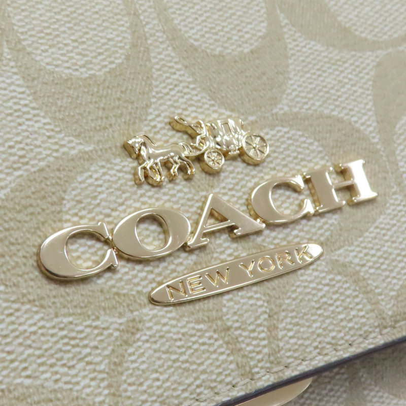卡其色 帆布 牛皮 Brynn Flap Crossbody 肩背包 CA529【COACH 寇馳】 CA529-7