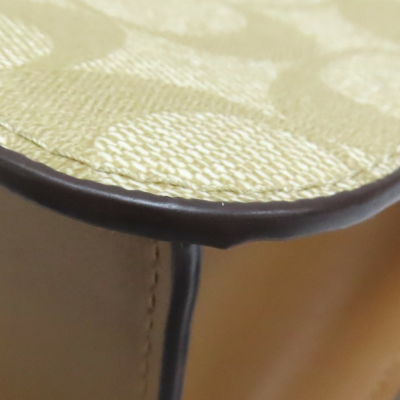 卡其色 帆布 牛皮 Brynn Flap Crossbody 肩背包 CA529【COACH 寇馳】 CA529-15