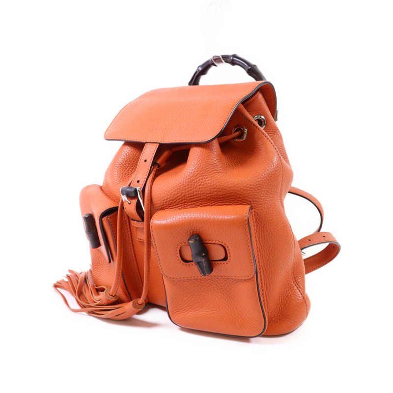 GUCCI 牛皮皮革Backpack銀扣背包-2