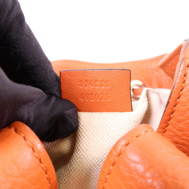 GUCCI 牛皮皮革Backpack銀扣背包-7