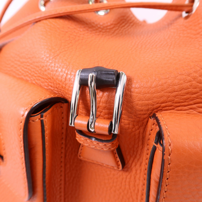 GUCCI 牛皮皮革Backpack銀扣背包-9