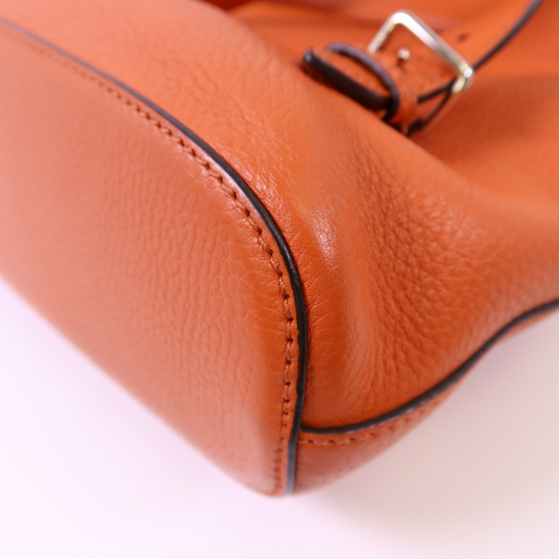 GUCCI 牛皮皮革Backpack銀扣背包-12