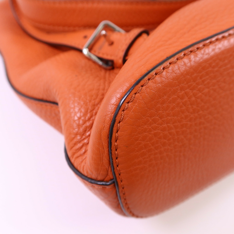 GUCCI 牛皮皮革Backpack銀扣背包-13