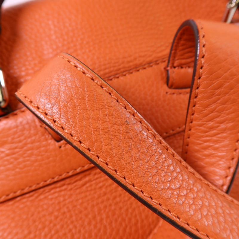 GUCCI 牛皮皮革Backpack銀扣背包-14