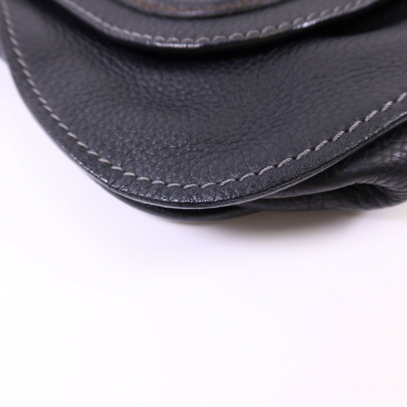 Chloe 牛皮皮革Marcie Saddle金扣肩背袋-15