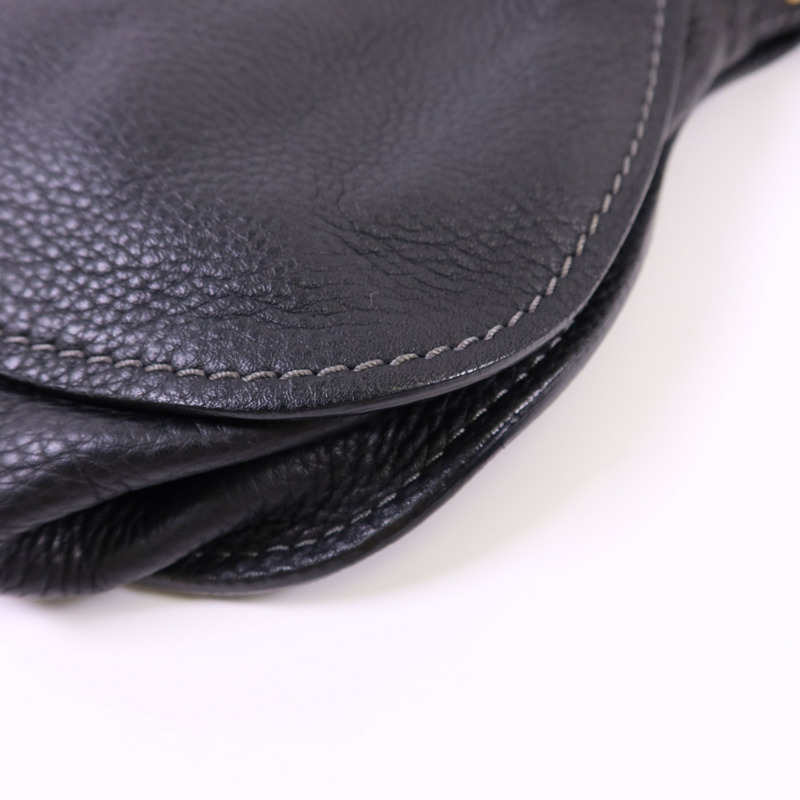 Chloe 牛皮皮革Marcie Saddle金扣肩背袋-16