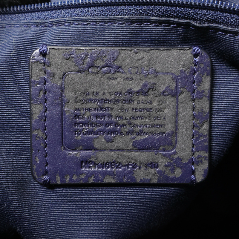 COACH 牛皮皮革Backpack銀扣背包-5