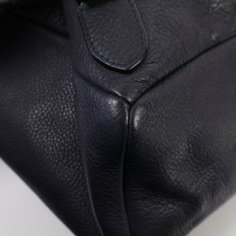 COACH 牛皮皮革Backpack銀扣背包-11