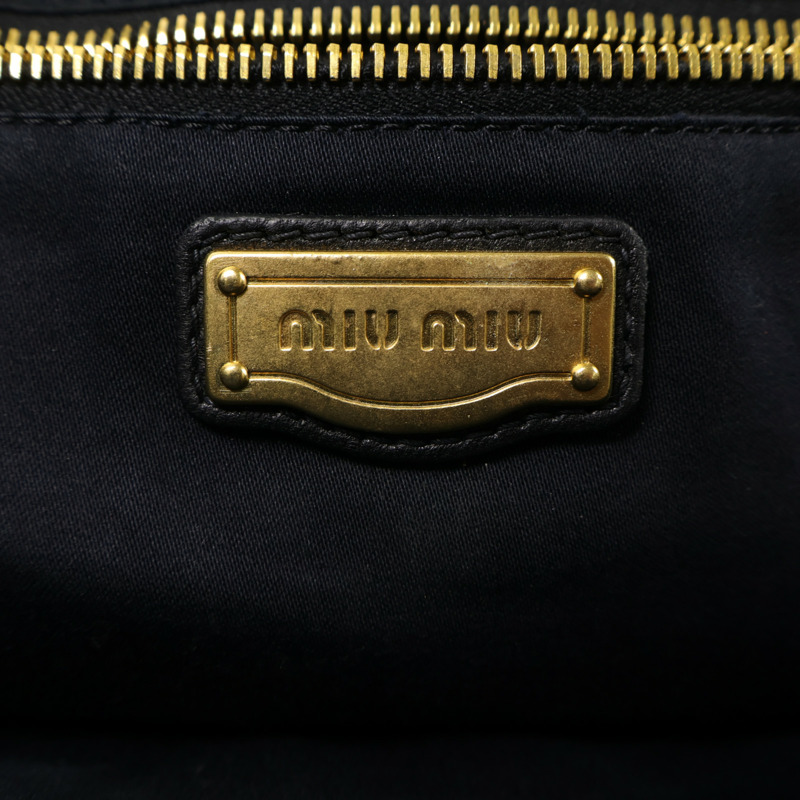 Miu Miu 羊皮皮革Tote Bag金扣手挽袋-10