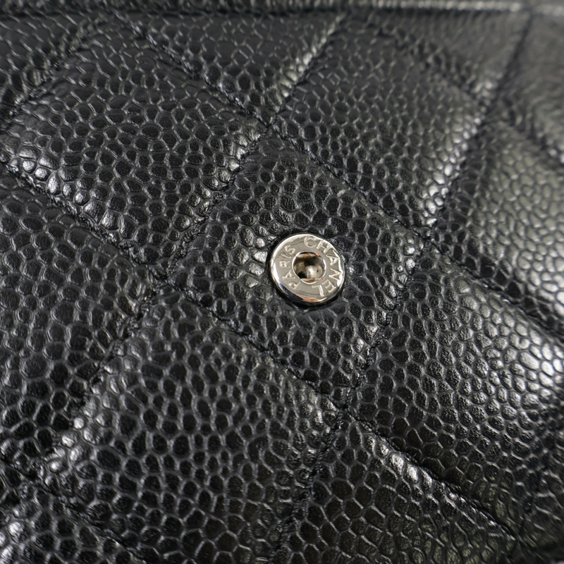 CHANEL 牛皮皮革Wallet On Chain銀扣鏈帶肩背袋-13