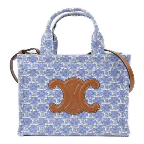 CELINE 帆布Small Cabas Thais金扣手挽肩背兩用袋