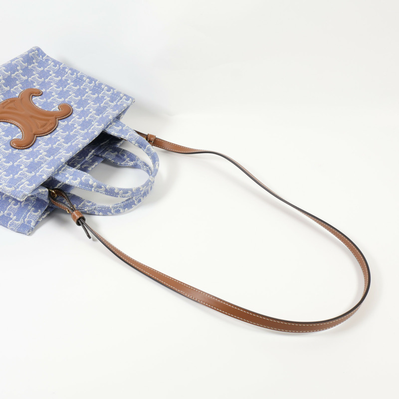 CELINE 帆布Small Cabas Thais金扣手挽肩背兩用袋-5