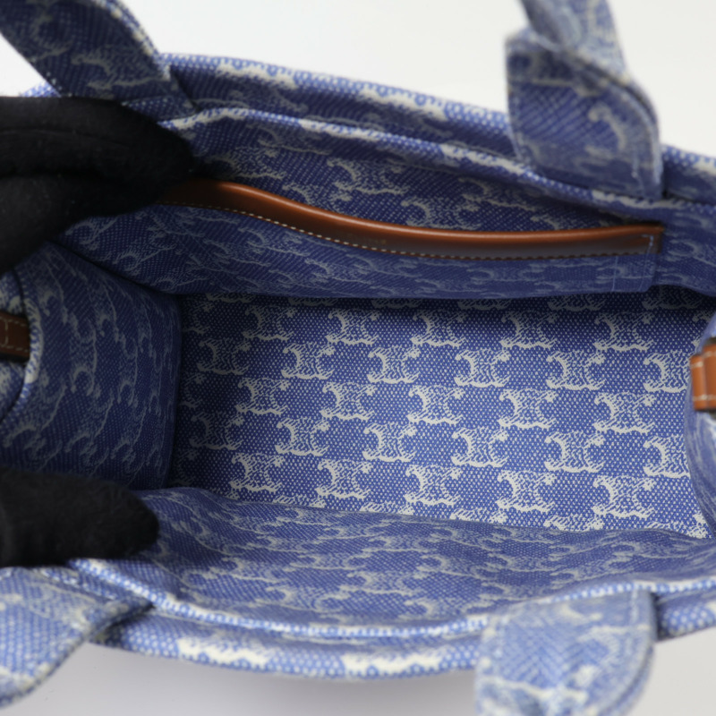 CELINE 帆布Small Cabas Thais金扣手挽肩背兩用袋-10