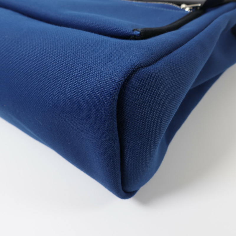 HERMES 帆布Herbag PM手挽肩背兩用袋Bleu Outremer-9