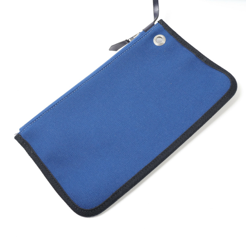 HERMES 帆布Herbag PM手挽肩背兩用袋Bleu Outremer-15