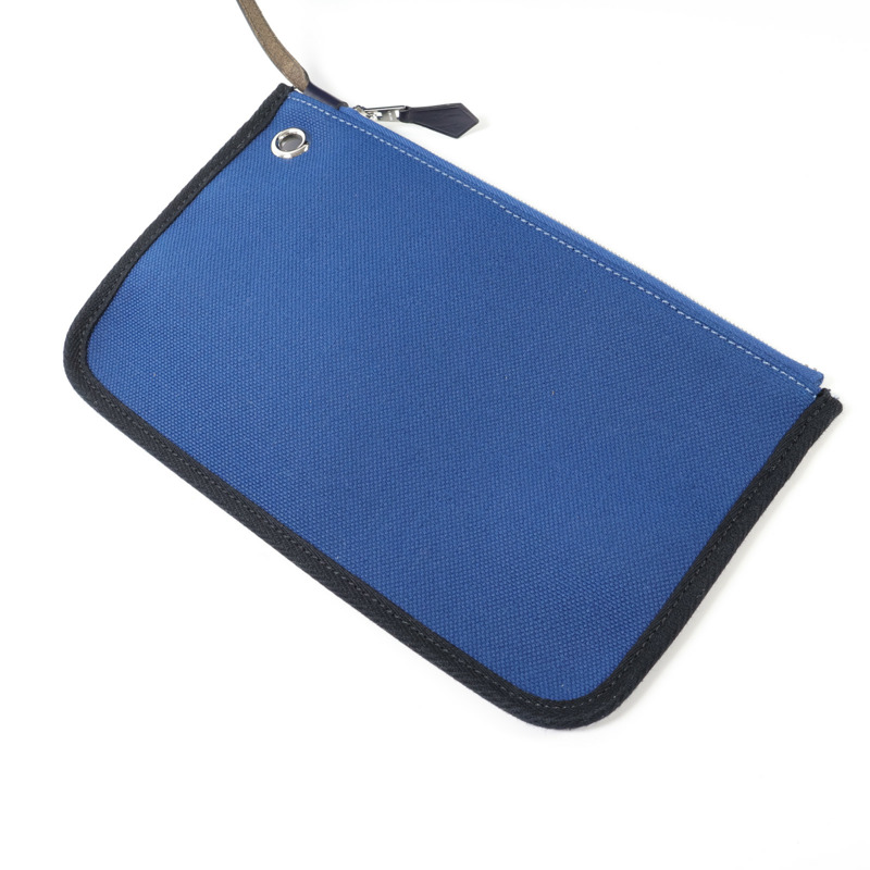 HERMES 帆布Herbag PM手挽肩背兩用袋Bleu Outremer-16