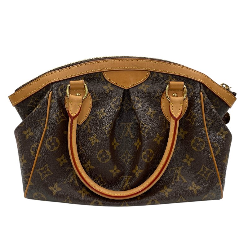 LOUIS VUITTON 路易威登 TIVOLI PM 手提包 PVC帆布 老花 棕色 金釦-1
