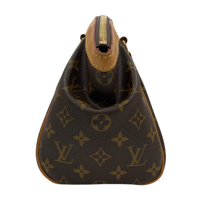 LOUIS VUITTON 路易威登 TIVOLI PM 手提包 PVC帆布 老花 棕色 金釦-3