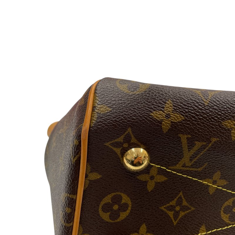 LOUIS VUITTON 路易威登 TIVOLI PM 手提包 PVC帆布 老花 棕色 金釦-5