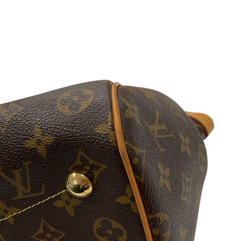 LOUIS VUITTON 路易威登 TIVOLI PM 手提包 PVC帆布 老花 棕色 金釦-6