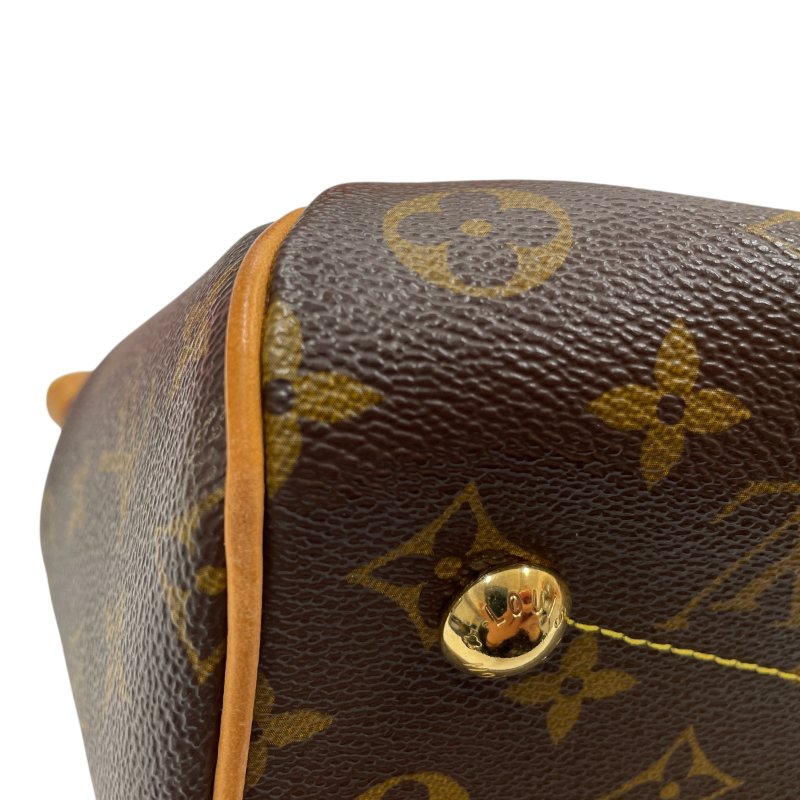 LOUIS VUITTON 路易威登 TIVOLI PM 手提包 PVC帆布 老花 棕色 金釦-7