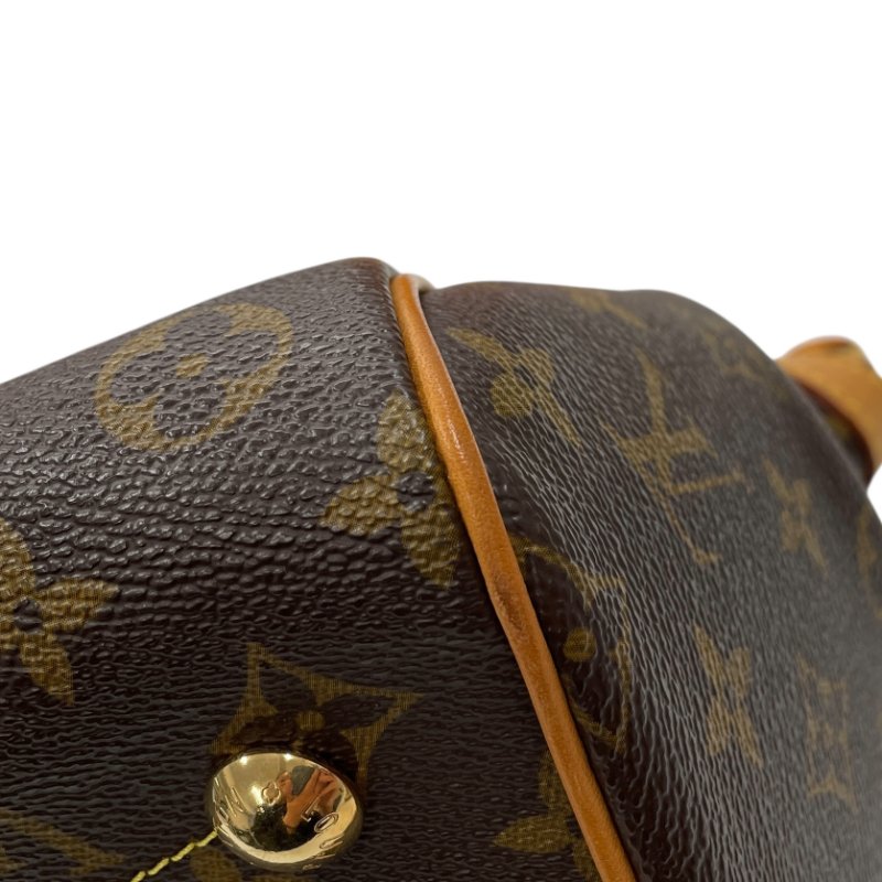 LOUIS VUITTON 路易威登 TIVOLI PM 手提包 PVC帆布 老花 棕色 金釦-8