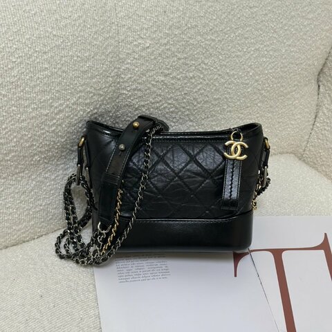 CHANEL 雙鍊條流浪包 - 小號黑