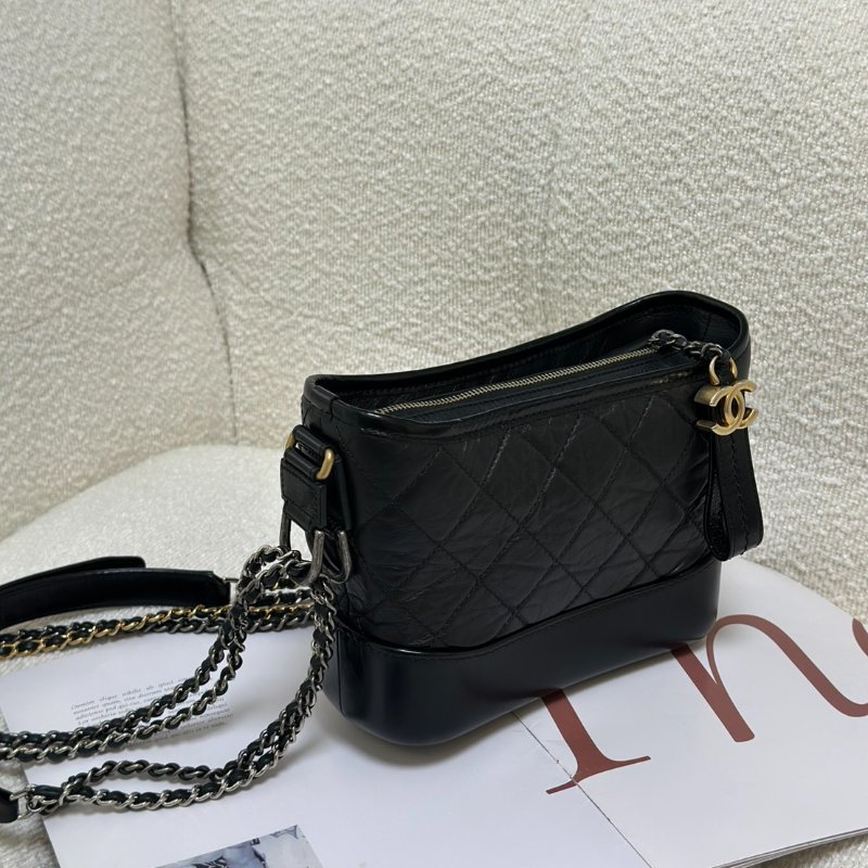 CHANEL 雙鍊條流浪包 - 小號黑-2