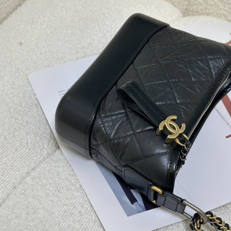 CHANEL 雙鍊條流浪包 - 小號黑-3
